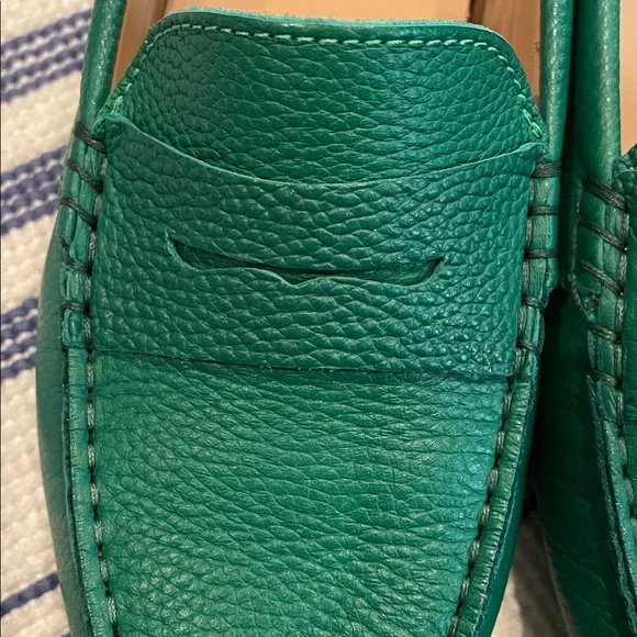 EUC M. Gemi The Pastoso Tumbled Leather Driving Loafers in Jewel Green Size 37 - Picture 11 of 12